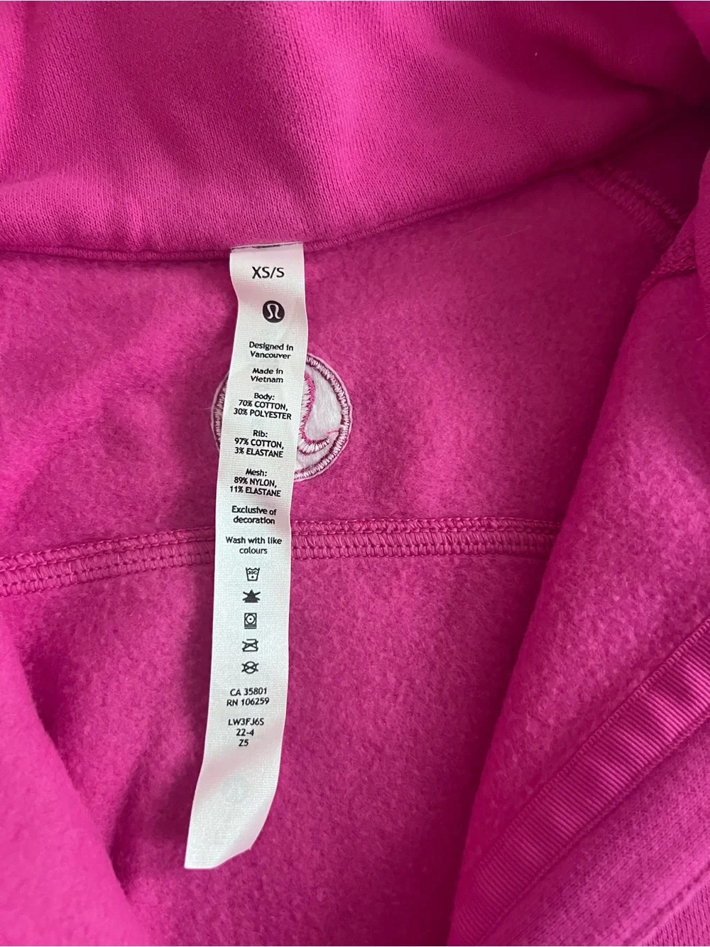 Lululemon 1/2 Zip Cropped Scuba Sweatshirt - Picture 14 of 14